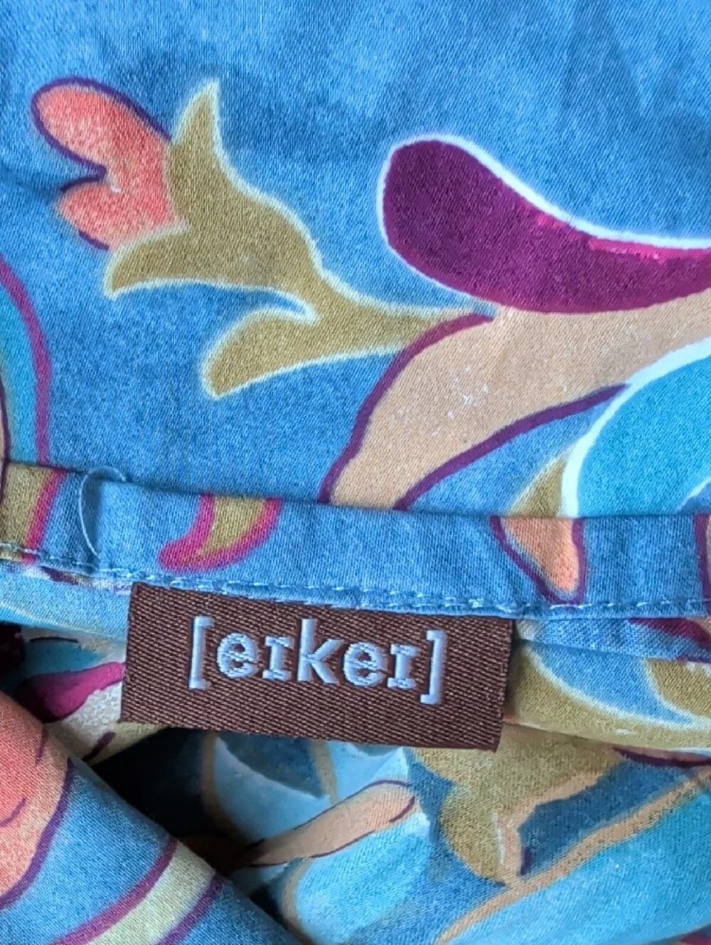 Eikei Blue Floral Medallion 100% Egyptian Cotton King 3 Piece Duvet Set